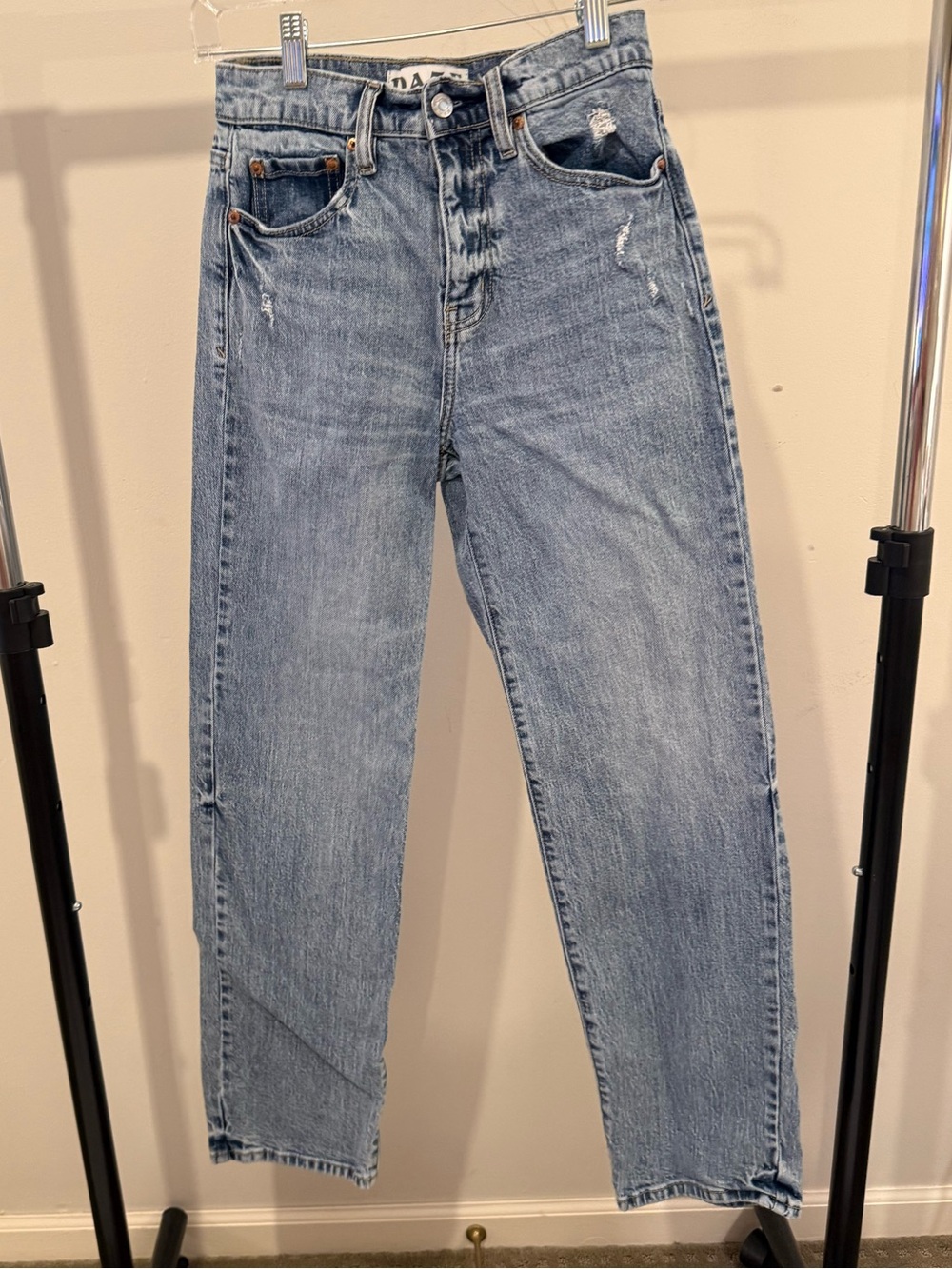 Classic Light Wash Straight Leg Jeans - Women